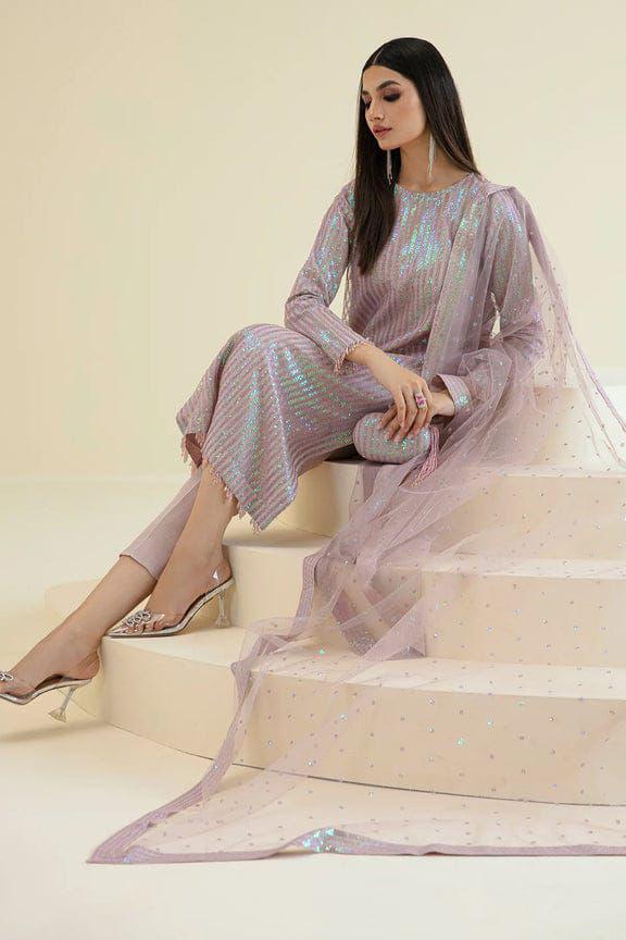 Elegance Whisper – Semi Pure Chiffon Embroidered 3-Piece Suit