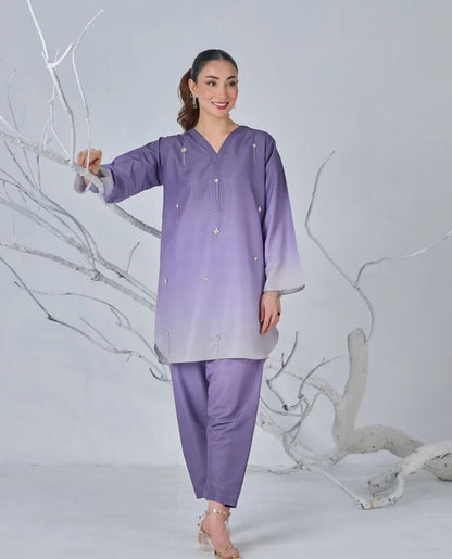Digital Printed Shamooz Silk – 3 Piece Set
2