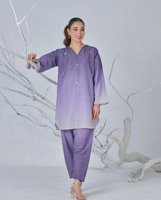 Digital Printed Shamooz Silk – 3 Piece Set
2