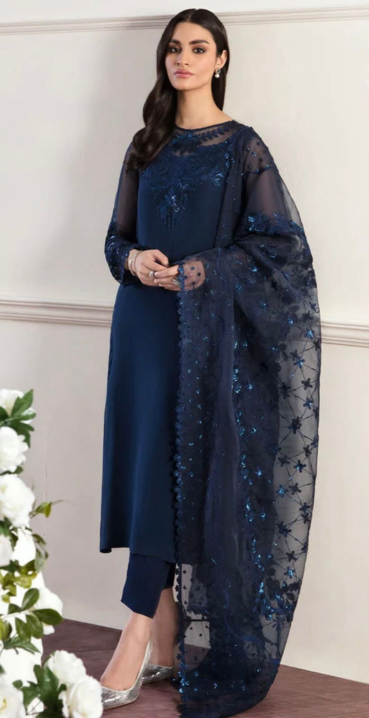 Alnisa Embroidery Collection – Chiffon & Silk Ensemble