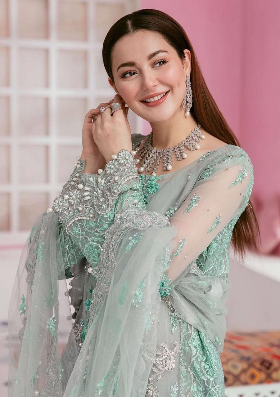 Organza Stone Work 3-Piece Suit