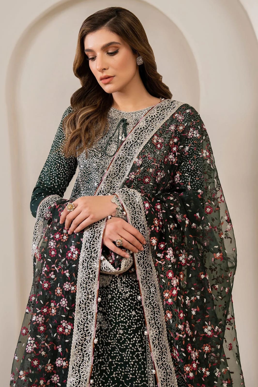 GULAL – Embroidered Net 3-Piece Wedding Formal