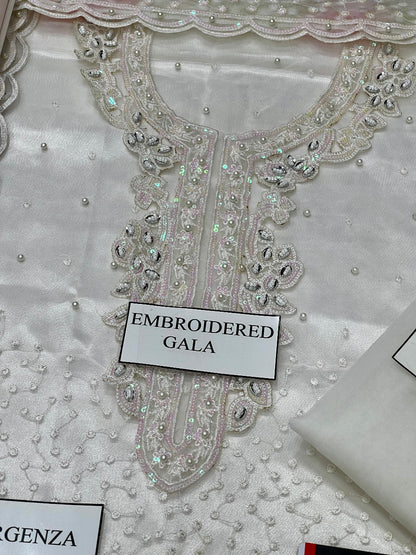 WHITE ORGANZA EMBROIDERED 3-PIECE SUIT WITH CUTWORK BORDERS