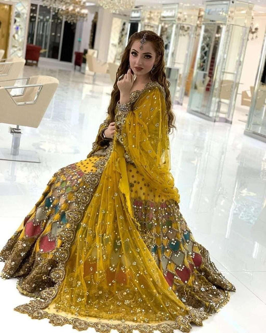 Kashee Net Embroidered Wedding Mayo Dress
