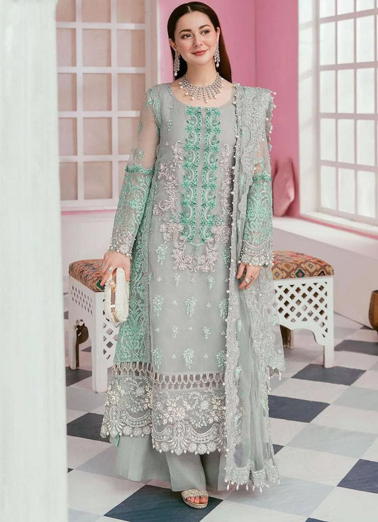 Organza Stone Work 3-Piece Suit