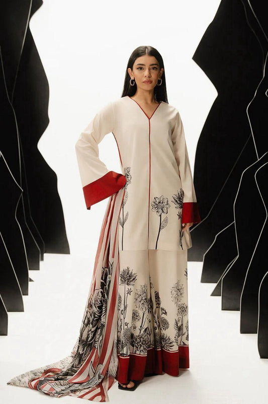 Digital Printed Shamooz Silk – 3 Piece Set
8