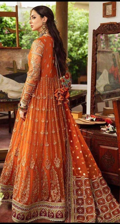 Net embroidered maxi