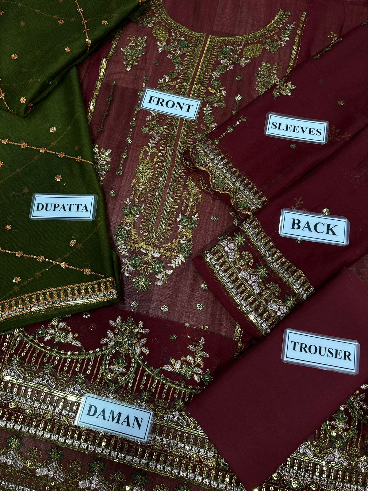 Chiffon Suit Intricate Sequin Embroidery
