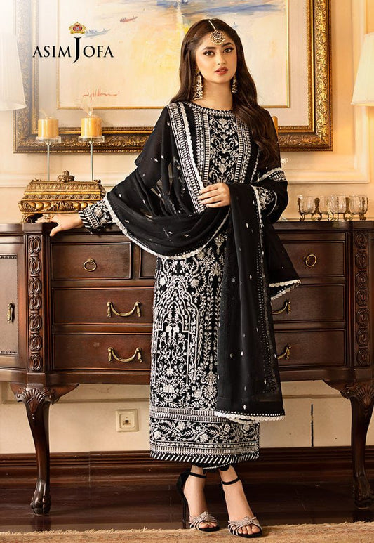 Chiffon Luxury Embroidered 3PC with Spangle Detailing