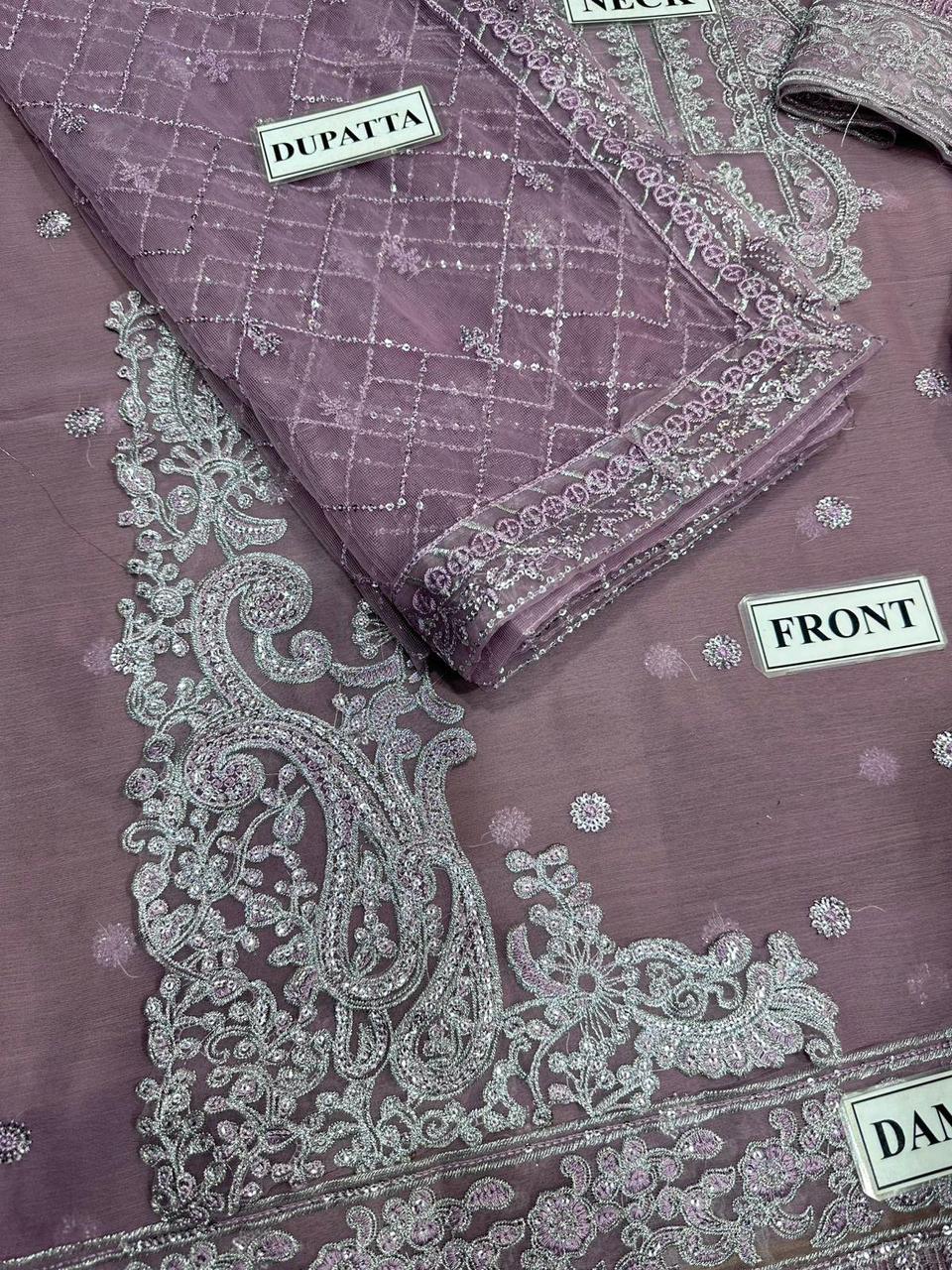 Chiffon Heavy Spangle Embroidered