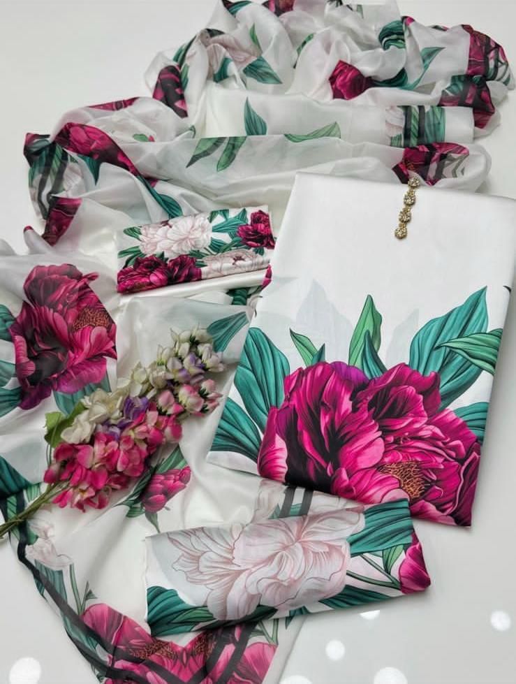 Digital Printed Shamooz Silk – 3 Piece Set
11