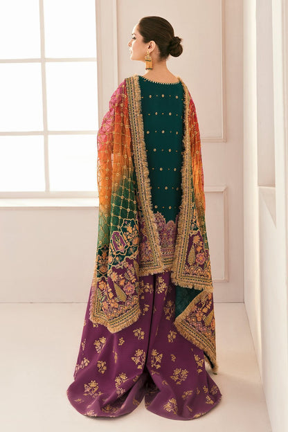 Organza Embroidered 3-Piece Suit with Double-Shaded Dupatta