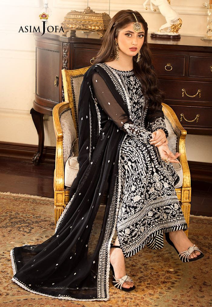 Chiffon Luxury Embroidered 3PC with Spangle Detailing