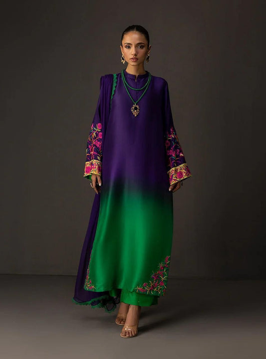 Digital Printed Shamooz Silk – 3 Piece Set
8