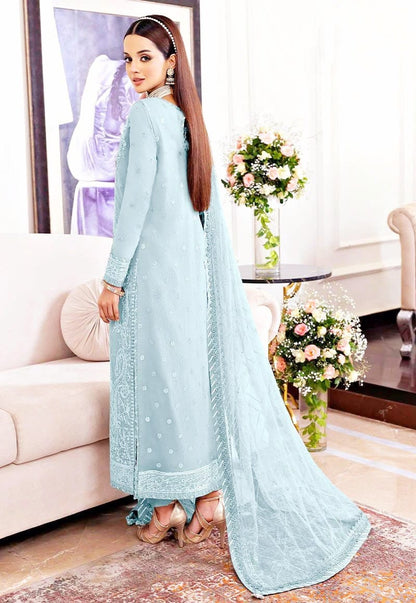 Chiffon Heavy Spangle Embroidered 3-Piece
