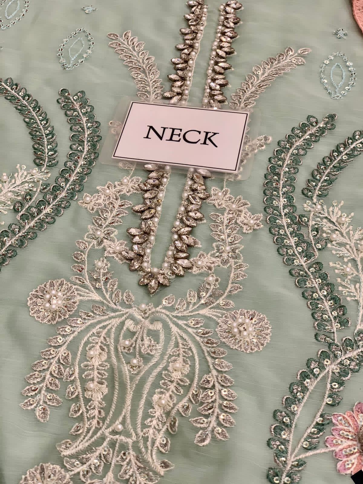 3 Piece Chiffon Embroidered Suit